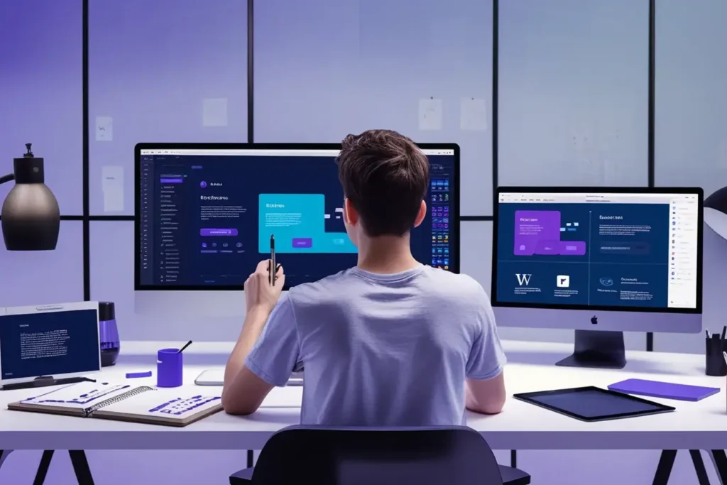 Sitio web responsivo mostrado en distintos dispositivos como computadora
