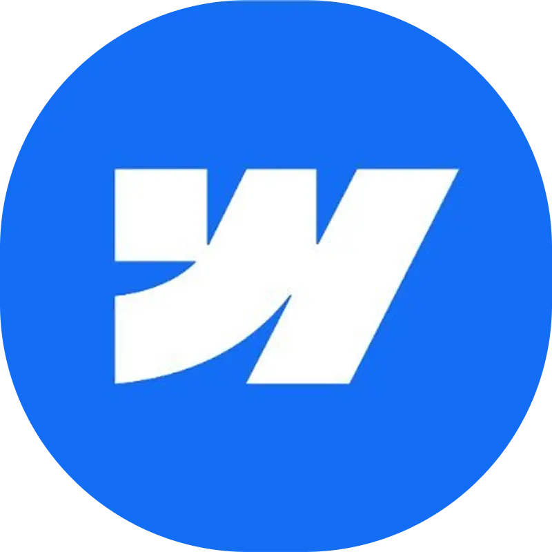 Logo de Webflow, plataforma de diseño web con CMS