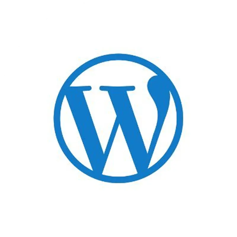 Logo de WordPress, plataforma CMS para diseño web